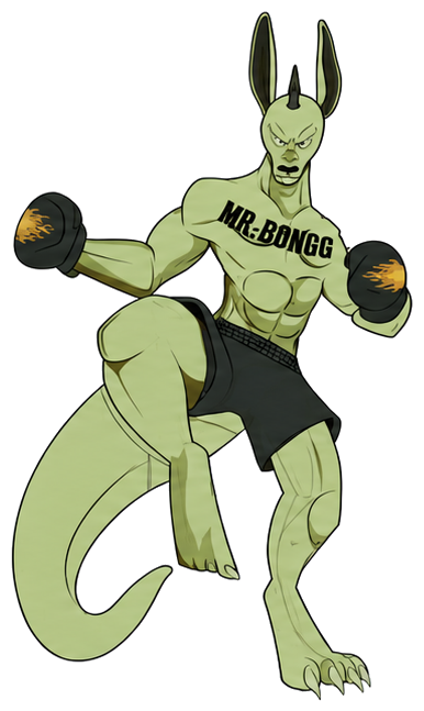 Mr.Bongg fighter mascot